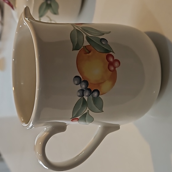 Corelle Coordinates Abundance Stoneware Creamer & Sugar Fruit Pattern Multicolor - Picture 2 of 7